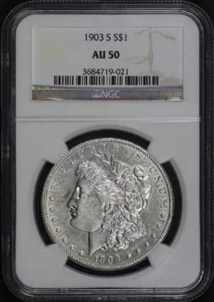Obverse of this 1903-S Morgan Dollar NGC AU-50
