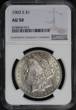 Obverse of this 1903-S Morgan Dollar NGC AU-50