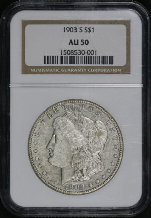 Obverse of this 1903-S Morgan Dollar NGC AU-50