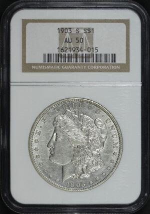 Obverse of this 1903-S Morgan Dollar NGC AU-50