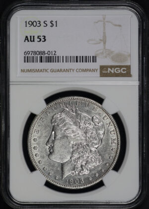Obverse of this 1903-S Morgan Dollar NGC AU-53