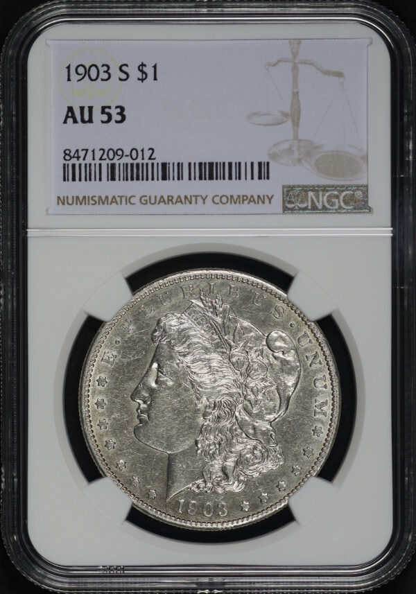 Obverse of this 1903-S Morgan Dollar NGC AU-53