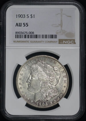 Obverse of this 1903-S Morgan Dollar NGC AU-55