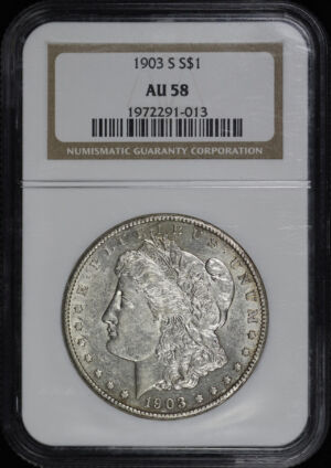 Obverse of this 1903-S Morgan Dollar NGC AU-58