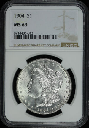 Obverse of this 1904 Morgan Dollar NGC MS-63