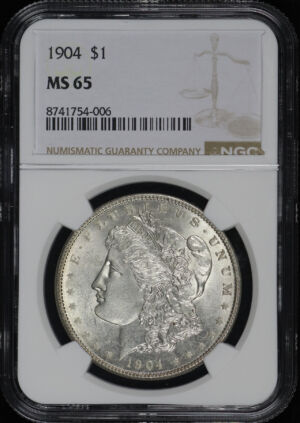 Obverse of this 1904 Morgan Dollar NGC MS-65