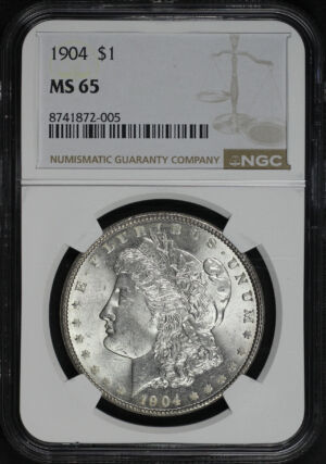 Obverse of this 1904 Morgan Dollar NGC MS-65