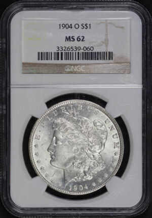 Obverse of this 1904-O Morgan Dollar NGC MS-62