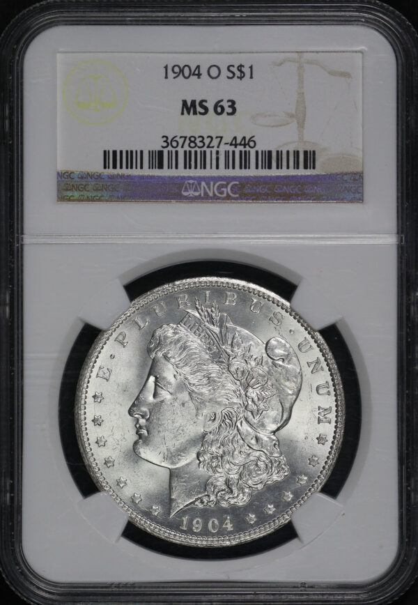Obverse of this 1904-O Morgan Dollar NGC MS-63
