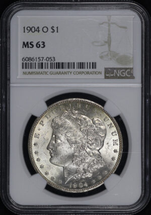 Obverse of this 1904-O Morgan Dollar NGC MS-63