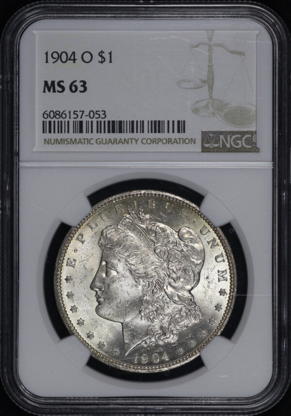 Obverse of this 1904-O Morgan Dollar NGC MS-63