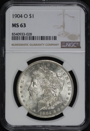 Obverse of this 1904-O Morgan Dollar NGC MS-63