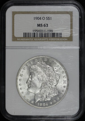 Obverse of this 1904-O Morgan Dollar NGC MS-63