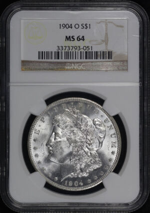 Obverse of this 1904-O Morgan Dollar NGC MS-64