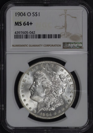Obverse of this 1904-O Morgan Dollar NGC MS-64+