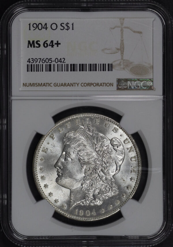 Obverse of this 1904-O Morgan Dollar NGC MS-64+