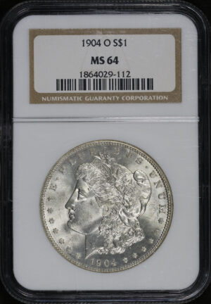 Obverse of this 1904-O Morgan Dollar NGC MS-64