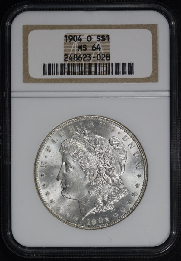 Obverse of this 1904-O Morgan Dollar NGC MS-64