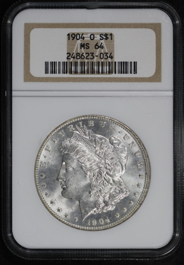 Obverse of this 1904-O Morgan Dollar NGC MS-64