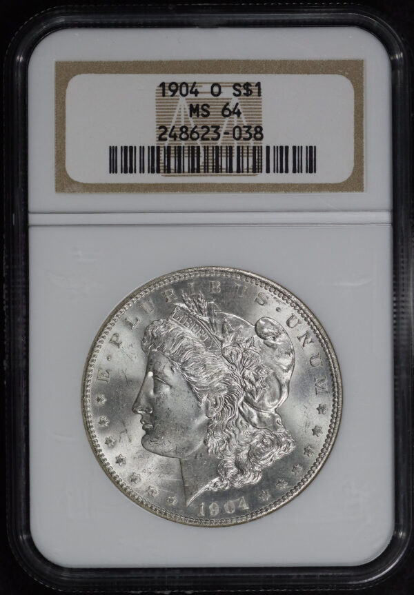 Obverse of this 1904-O Morgan Dollar NGC MS-64