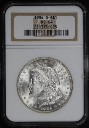 Obverse of this 1904-O Morgan Dollar NGC MS-64