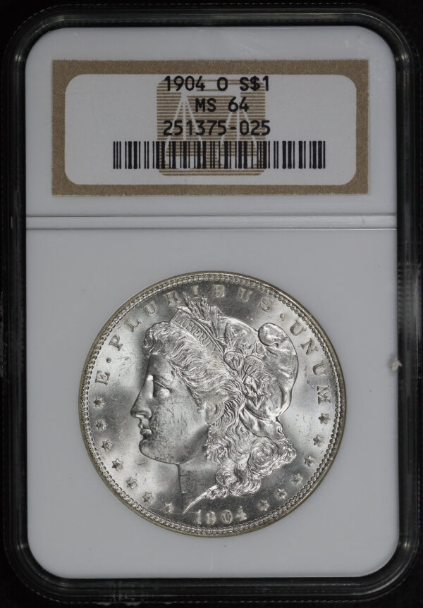 Obverse of this 1904-O Morgan Dollar NGC MS-64