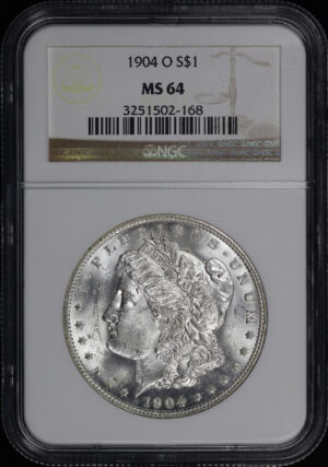 Obverse of this 1904-O Morgan Dollar NGC MS-64