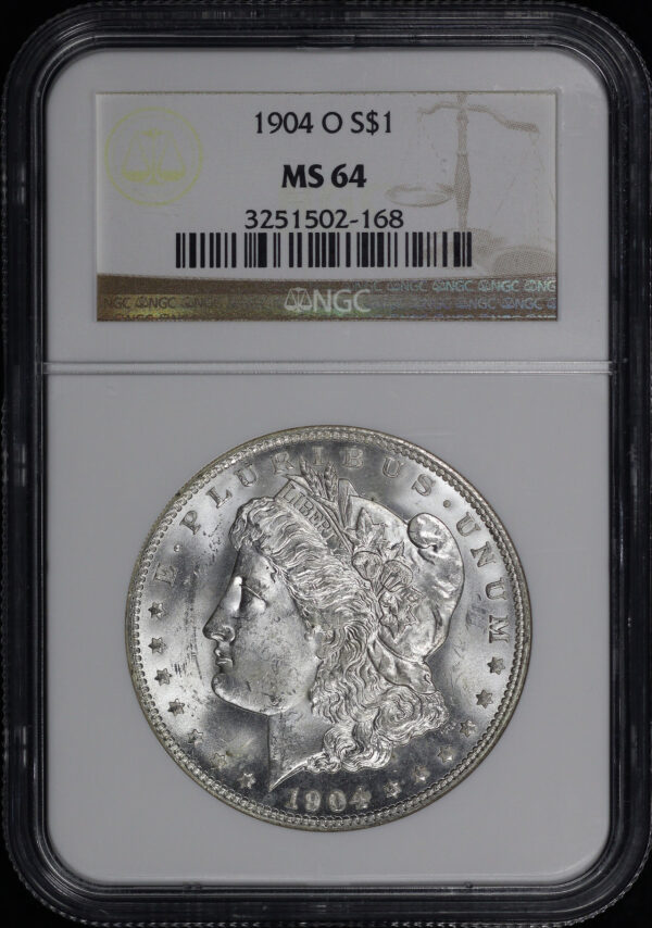 Obverse of this 1904-O Morgan Dollar NGC MS-64