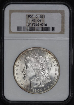Obverse of this 1904-O Morgan Dollar NGC MS-64