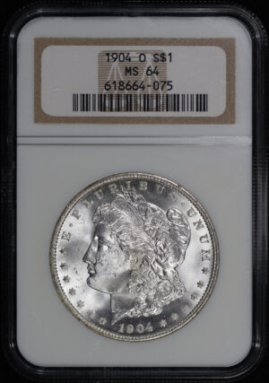 Obverse of this 1904-O Morgan Dollar NGC MS-64