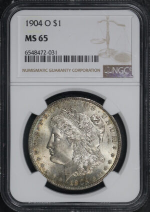 Obverse of this 1904-O Morgan Dollar NGC MS-65