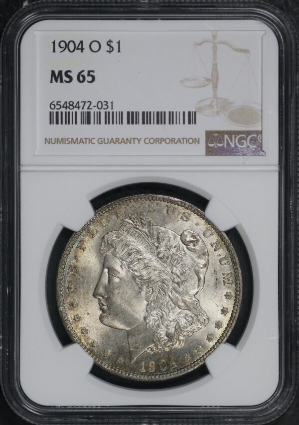 Obverse of this 1904-O Morgan Dollar NGC MS-65