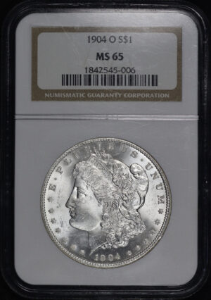Obverse of this 1904-O Morgan Dollar NGC MS-65