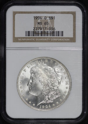 Obverse of this 1904-O Morgan Dollar NGC MS-65