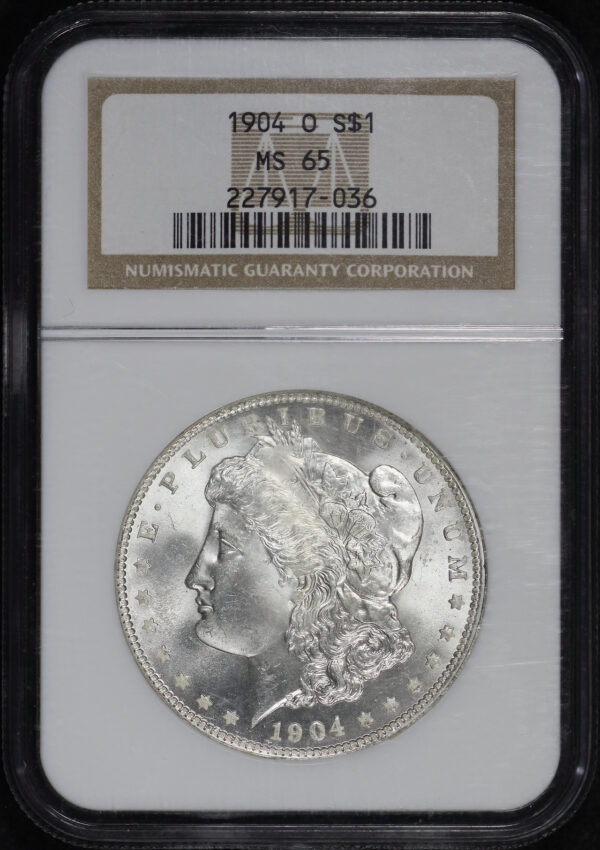 Obverse of this 1904-O Morgan Dollar NGC MS-65