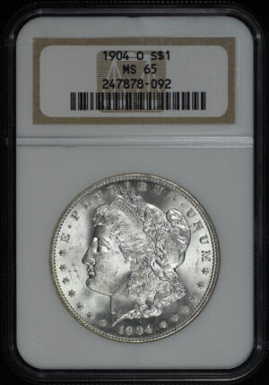 Obverse of this 1904-O Morgan Dollar NGC MS-65