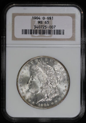 Obverse of this 1904-O Morgan Dollar NGC MS-65