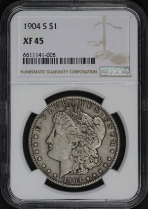 Obverse of this 1904-S Morgan Dollar NGC XF-45