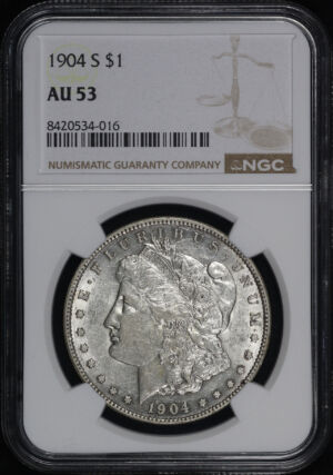 Obverse of this 1904-S Morgan Dollar NGC AU-53