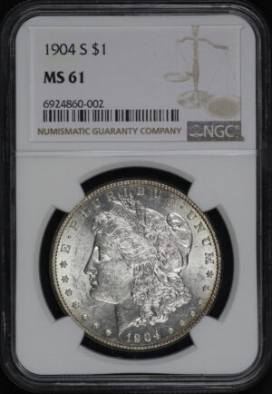 Obverse of this 1904-S Morgan Dollar NGC MS-61