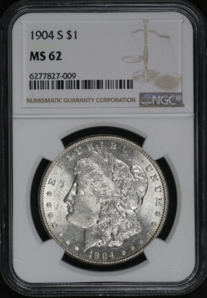 Obverse of this 1904-S Morgan Dollar NGC MS-62