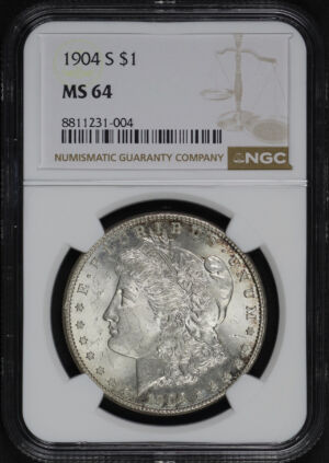 Obverse of this 1904-S Morgan Dollar NGC MS-64
