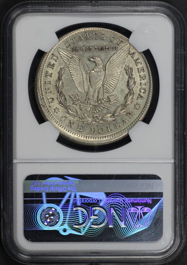 Reverse of this 1921-S Morgan Dollar NGC AU-53 MINT ERROR Struck Off Center