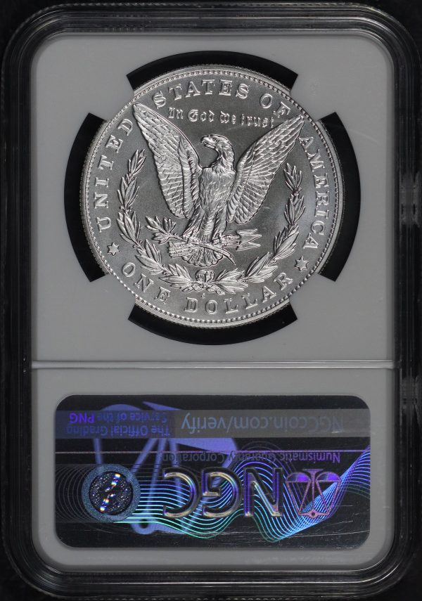 Reverse of this 2021 S Morgan Dollars NGC MS-70