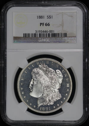 Obverse of this 1881 Morgan Dollar NGC PF-66