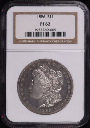 Obverse of this 1886 Morgan Dollar NGC PF-62