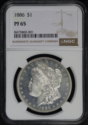 Obverse of this 1886 Morgan Dollar NGC PF-65