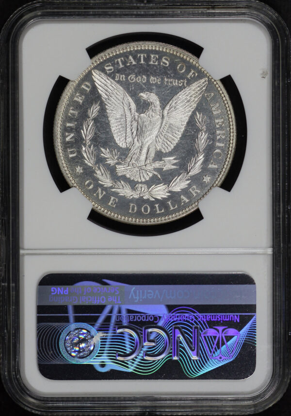 Reverse of this 1886 Morgan Dollar NGC PF-65