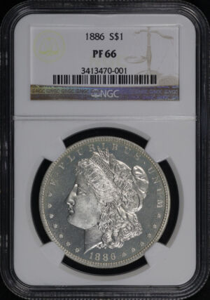 Obverse of this 1886 Morgan Dollar NGC PF-66