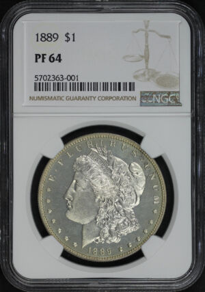 Obverse of this 1889 Morgan Dollar NGC PF-64